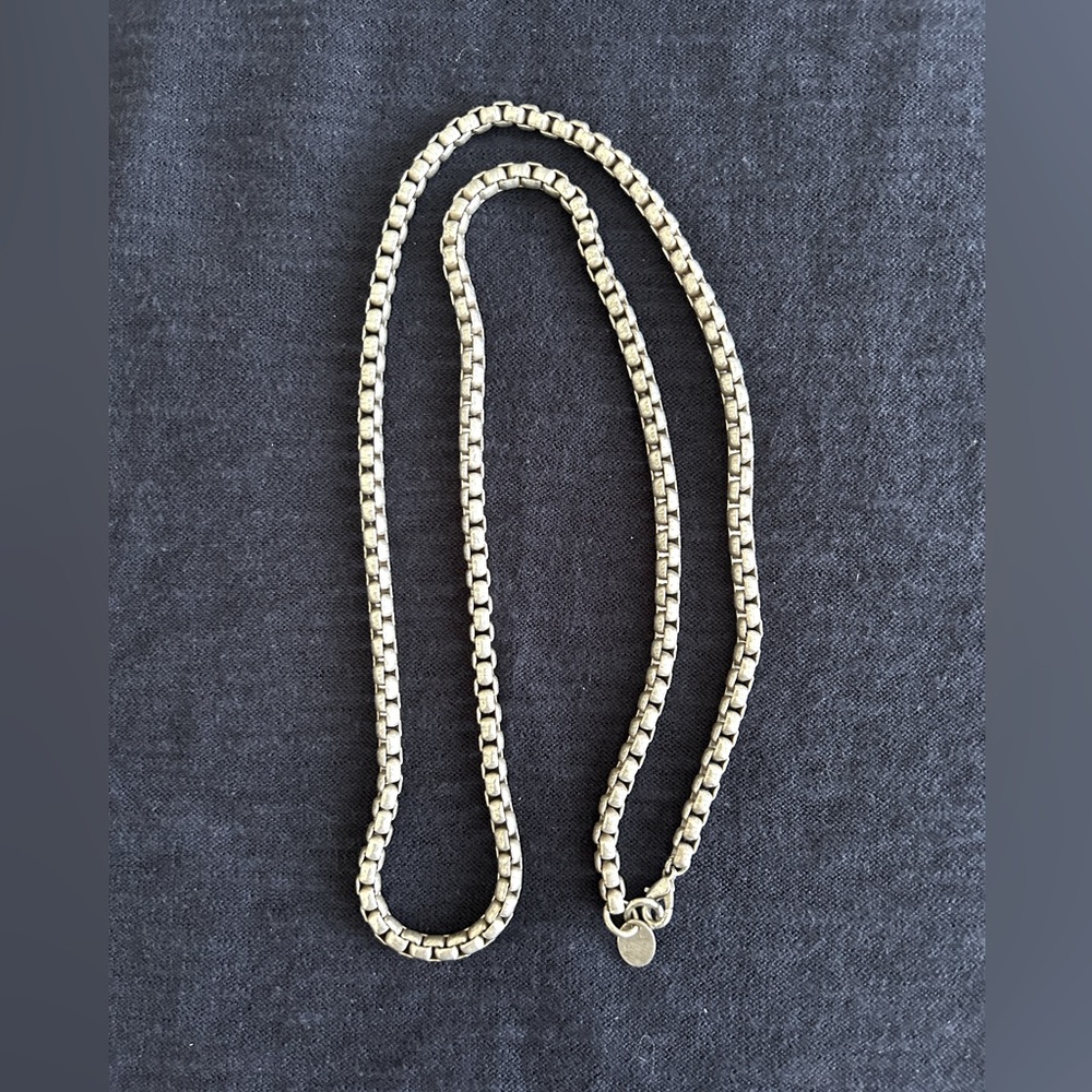Anne Klein silver toned box link necklace - Picture 5 of 5